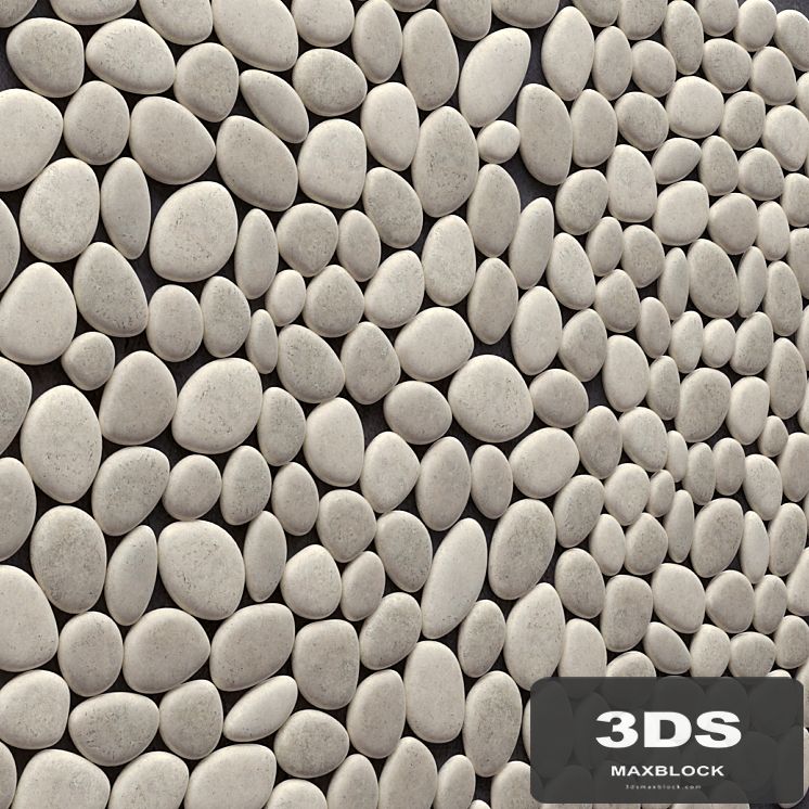 Panel of pebbles