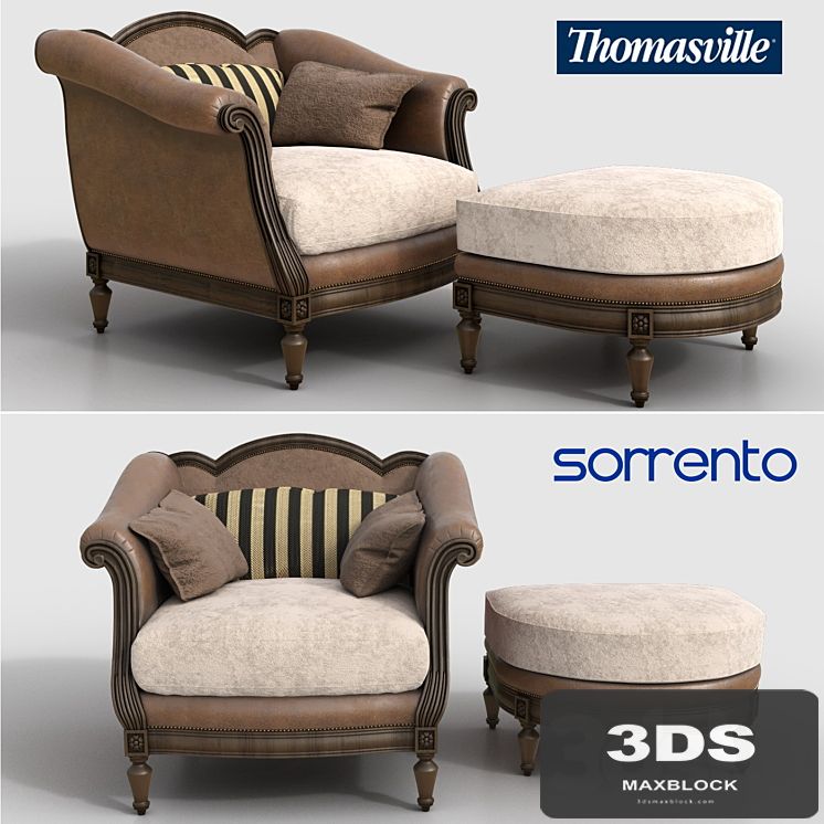 Thomasville: chair and ottoman Sorrento