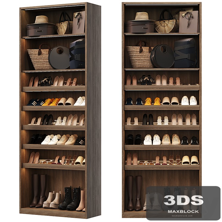 Shoe cabinet with filling for hallway and wardrobe