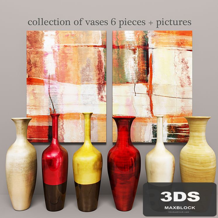 collection of vases 6 pieces + pictures