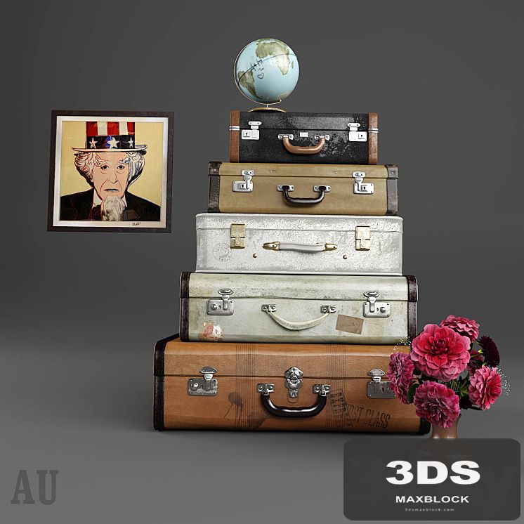 Luggage set and decor
