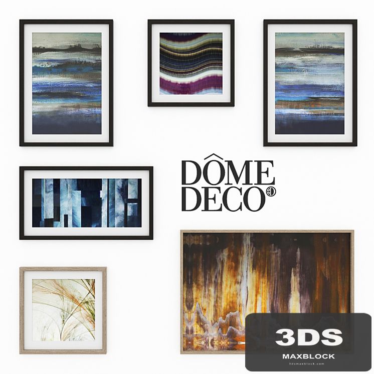 Dome deco set of paintings