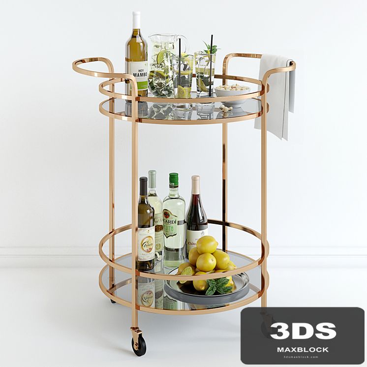 bar cart pottery barn