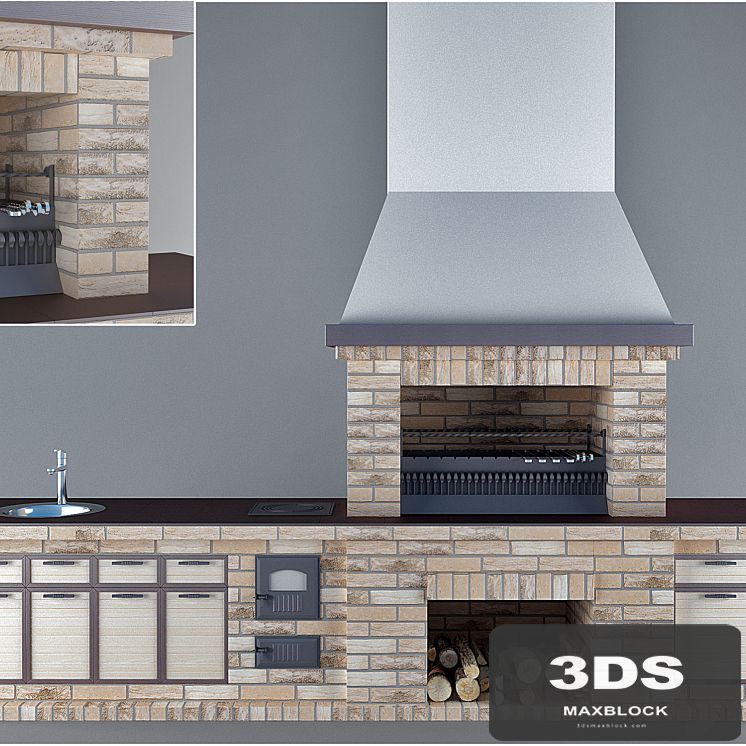 Barbecue for gazebo