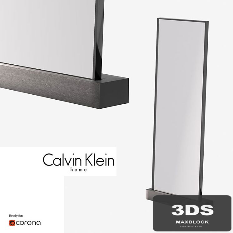 Clavin Klein walnut floor mirror