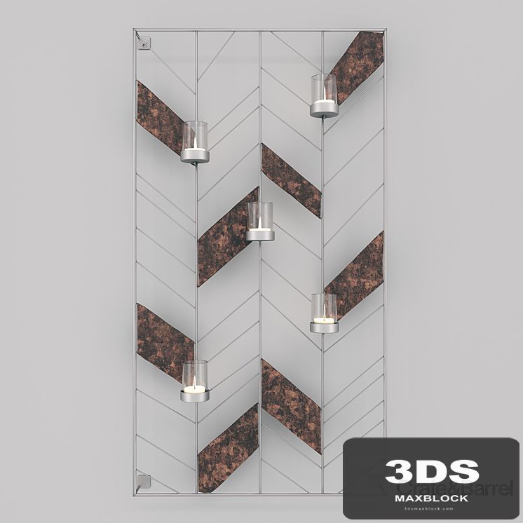 Chevron Metal Wall Candle Holder