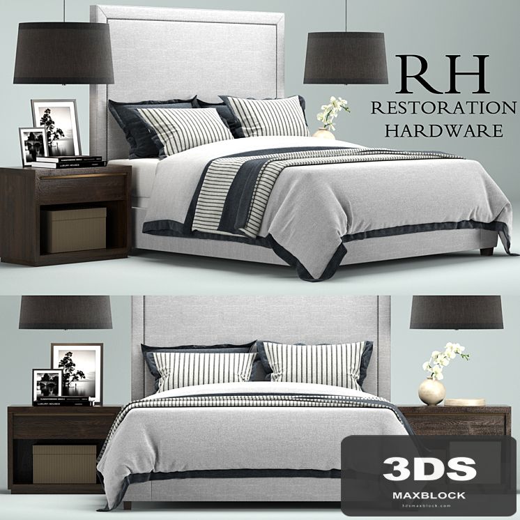 Restoration Hardware Wallace Upholstered bed
