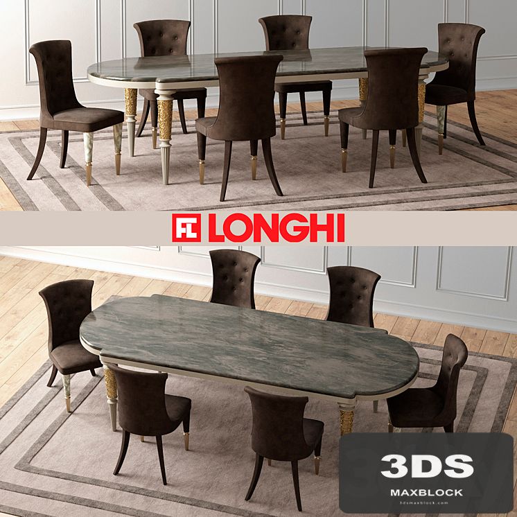 LAYTON Marble Table &amp; MARION Chairs