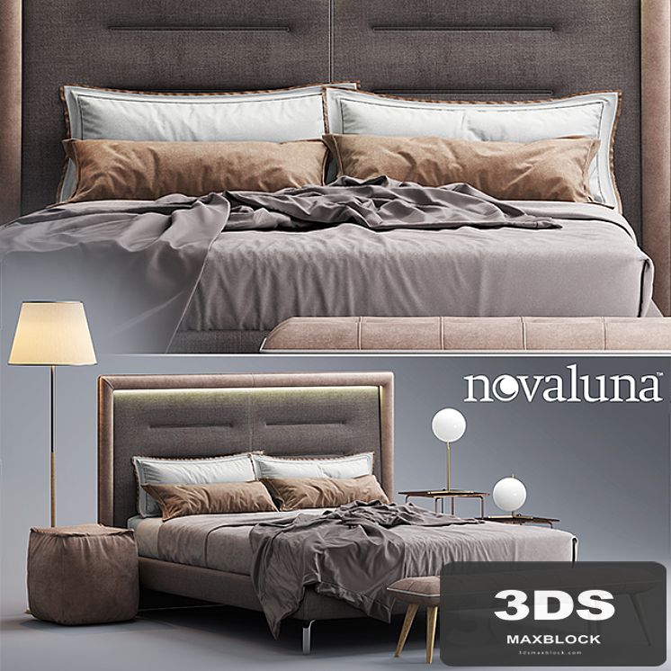 Bed Novaluna QUEEN Fabric bed
