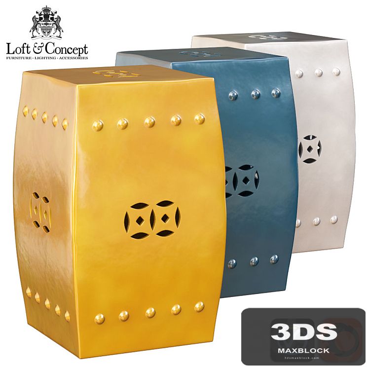 YELLOW CHINESE STOOL