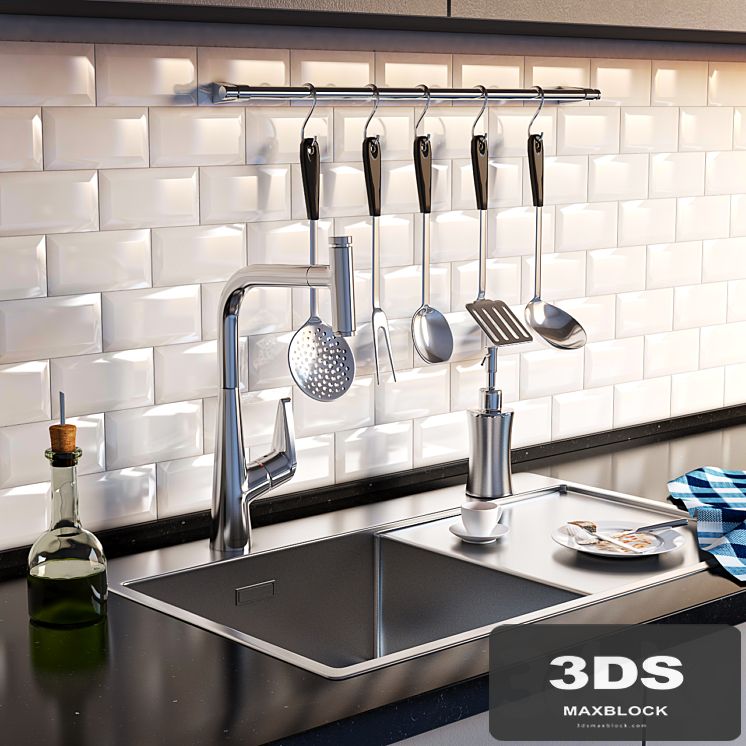 Complete kitchen sink, Artinox + Hansgrohe