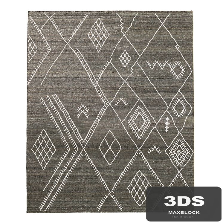 SARTO EMBROIDERED FLATWEAVE RUG
