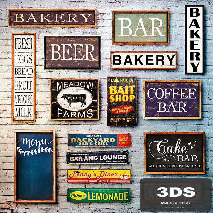 Wooden panels. Collection 20