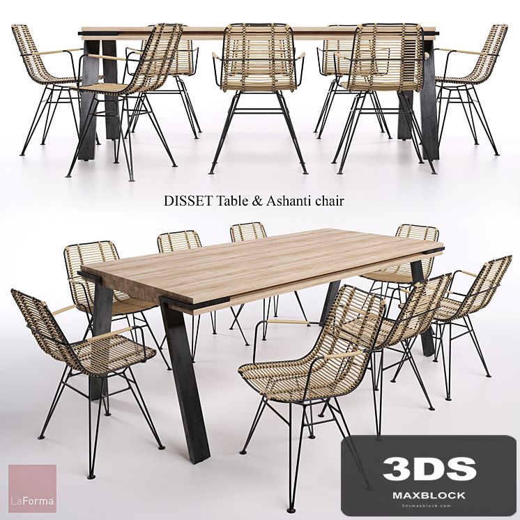DISSET Table &amp; Ashanti chair