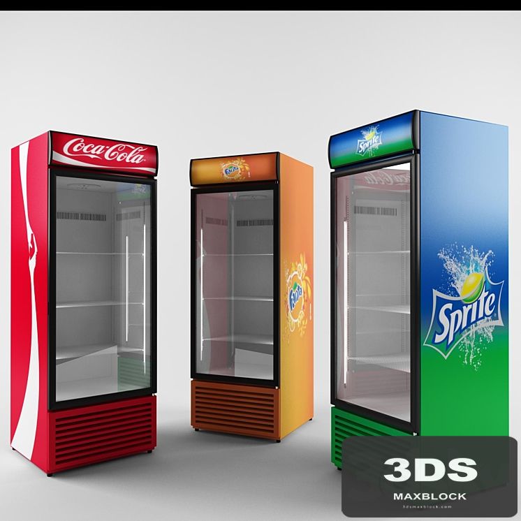 Refrigerators for drinks Coca-Cola, Fanta, Sprite
