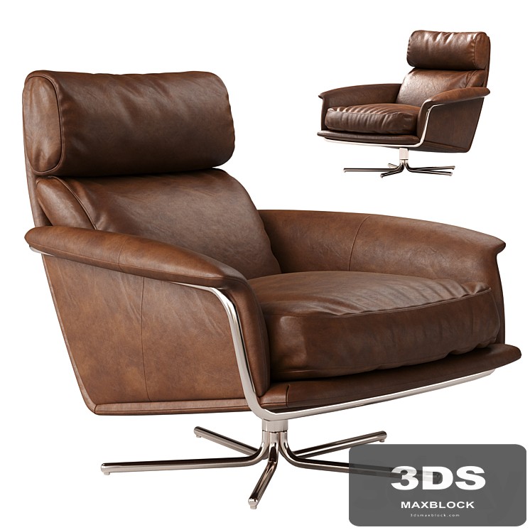 Kristoff Leather Swivel Chair