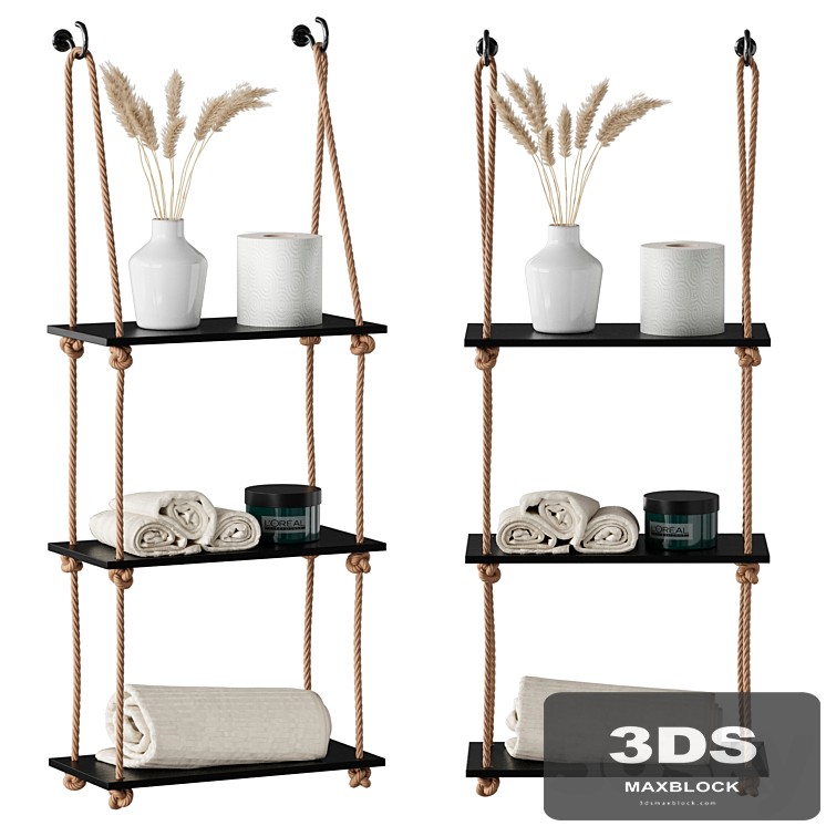 Hanging shelf with filling