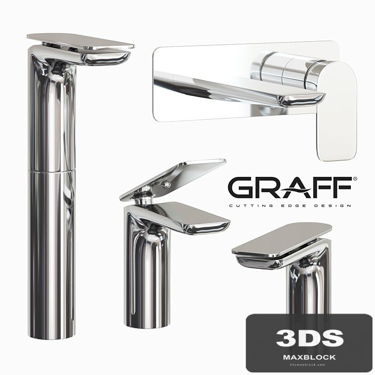 Graff set basin mixer for wall SENTO Series