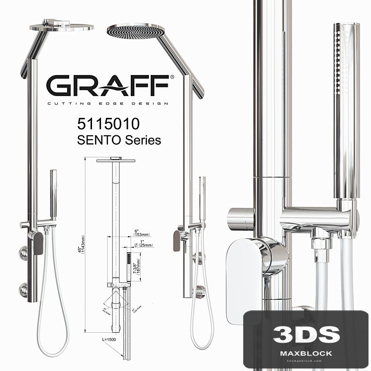 Graff Shower set 5115010 SENTO Series