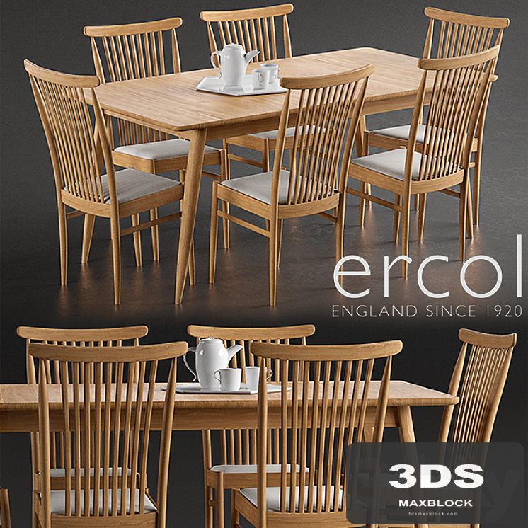 Ercol Teramo Medium Extending Dining Table, Ercol Teramo Dining Chair