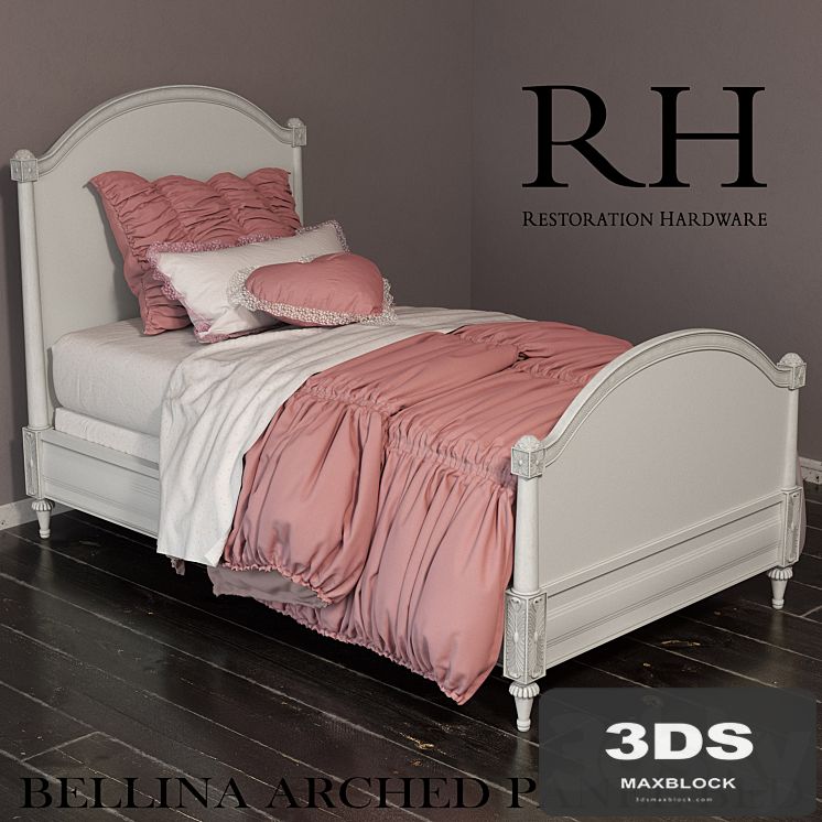 RH BELLINA ARCHED PANEL BED