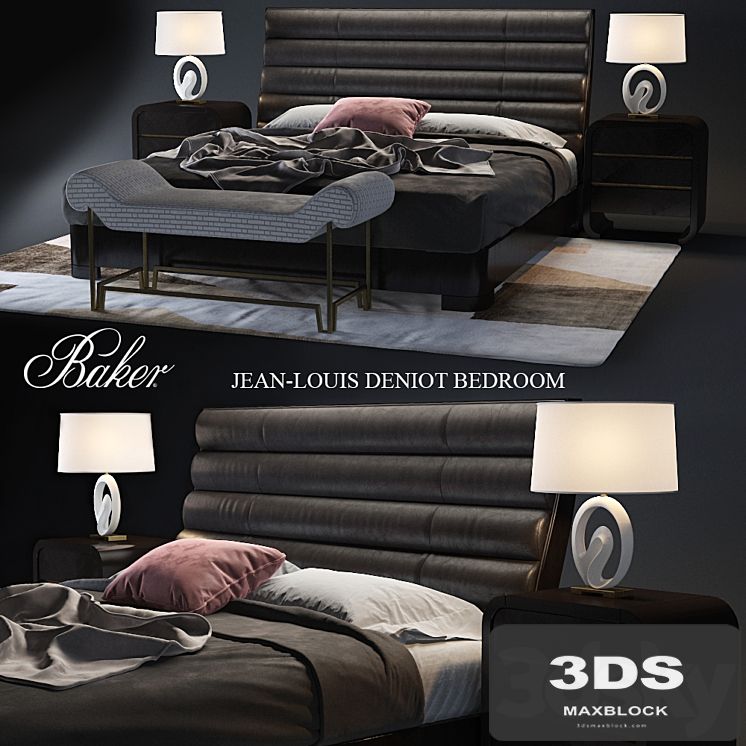 Baker TASHMARINE BED (King) V-ray &amp; Corona