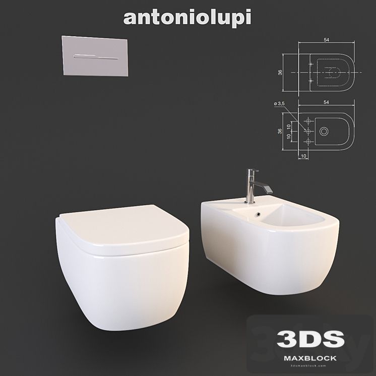 Toilet and bidet Komodo antonio lupi, Sink Segno and accessories sesamo Design Arkimera