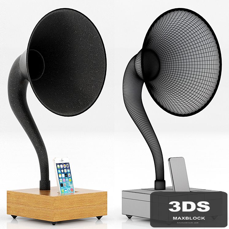 Restoration Hardware iPhone Gramophone Walnut