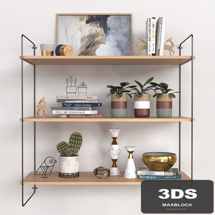 A set of shelves