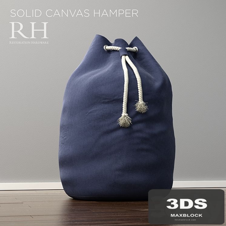 Restoration Hardware solid canvas hamper