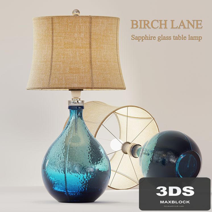 Sapphire Glass Table Lamp