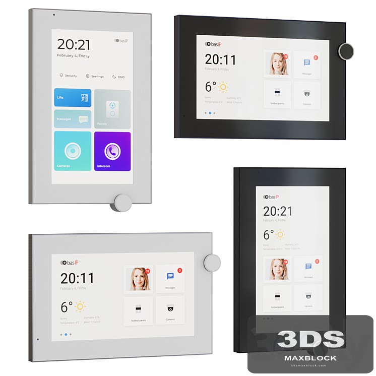 Video intercom AZ-07LL white/black from BAS-IP