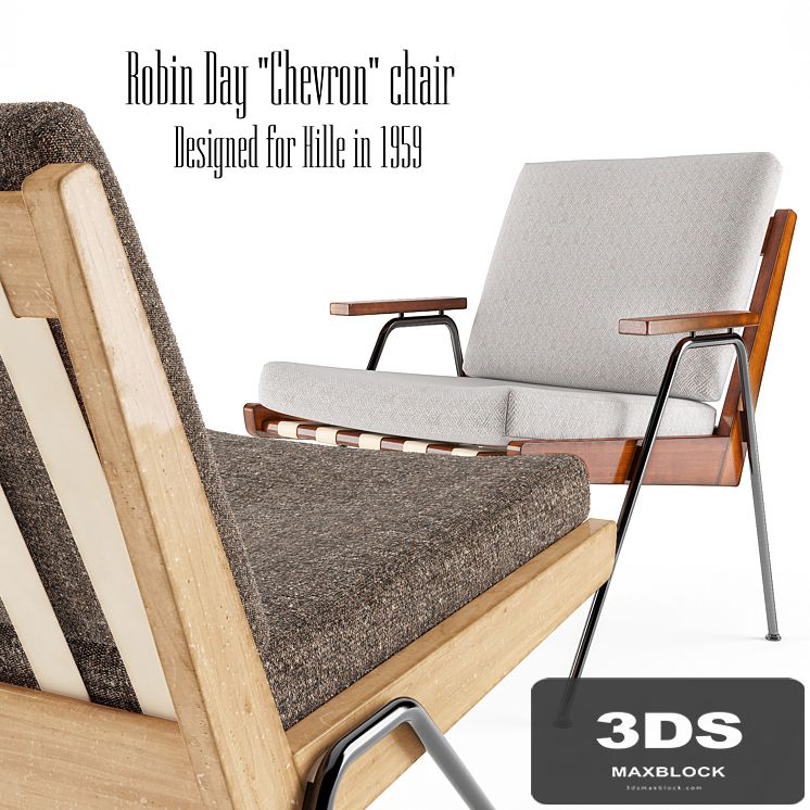 ROBIN DAY CHEVRON CHAIR HILLE 1959