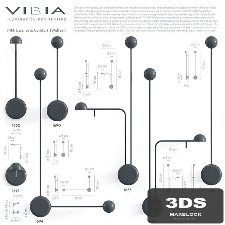 Vibia Pin (wall set)