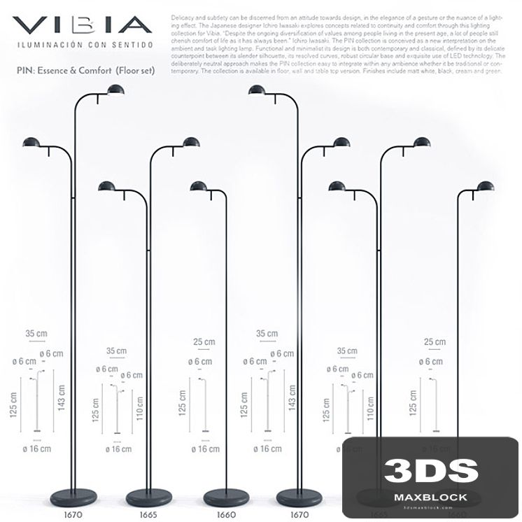 Vibia Pin (floor &amp; table set)