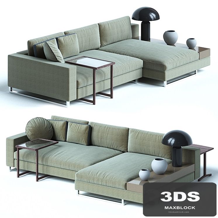 Sormani HERNEST Modular sofa contemporary fabric 3-seater