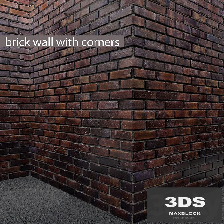 Loft. Brick wall with corners. masonry, brick, loft, decorative, panel, wall, corner, brick