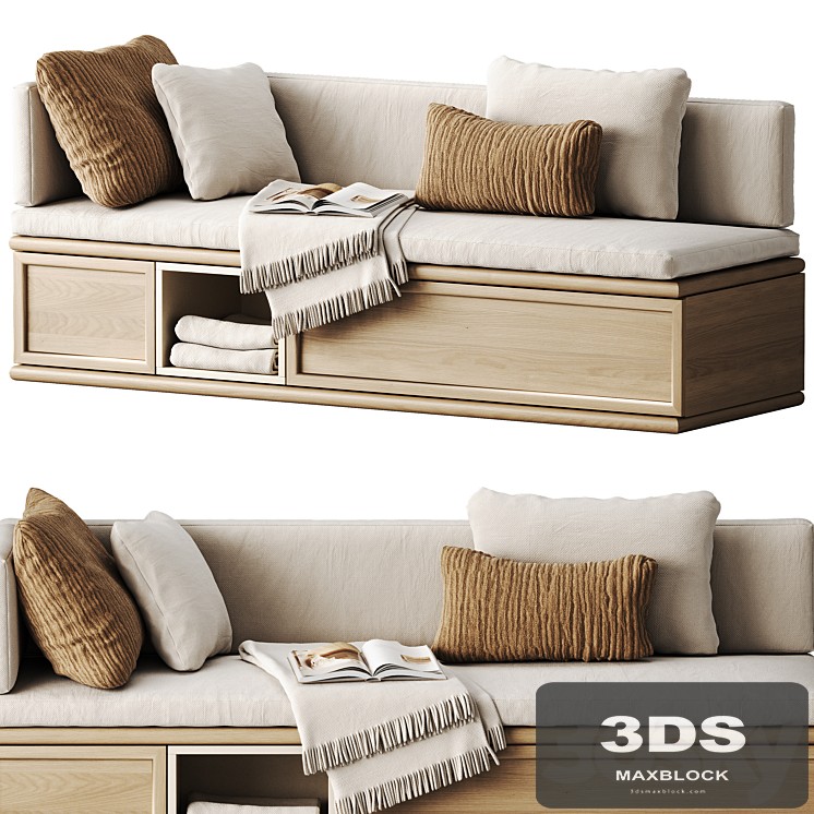 Window seat and cushions