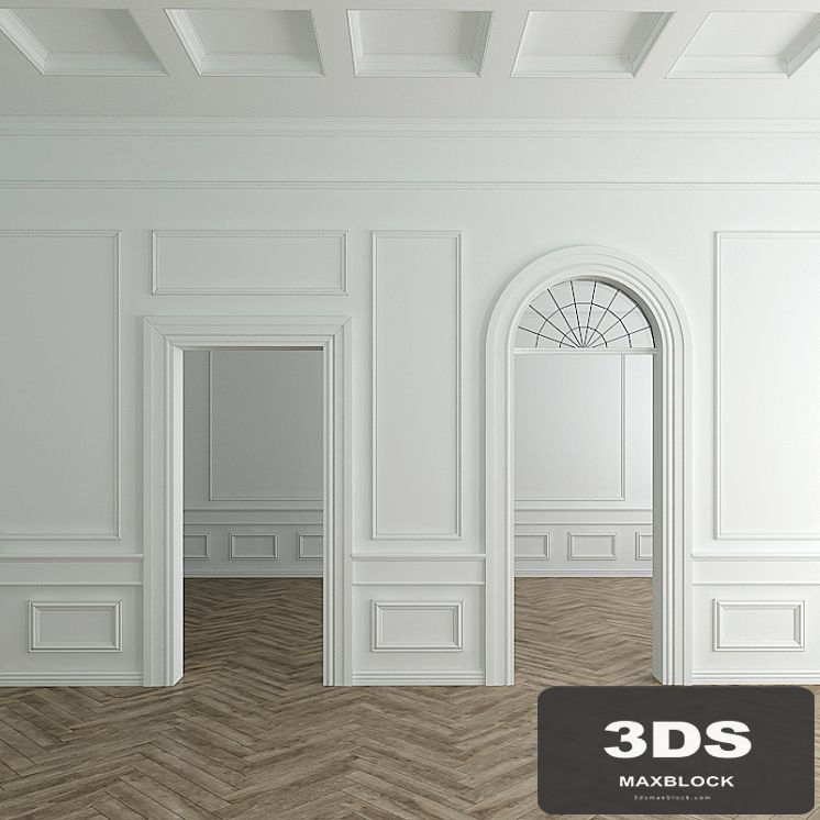 Harmony stucco decoration of the walls and openings