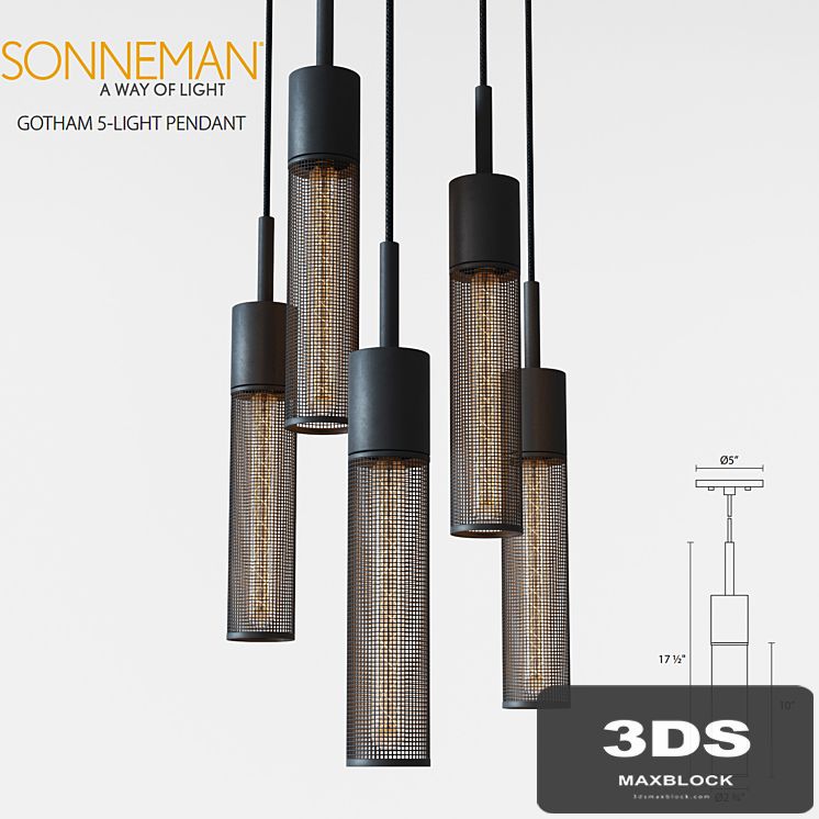 Sonneman Gotham 5-Light Pendant