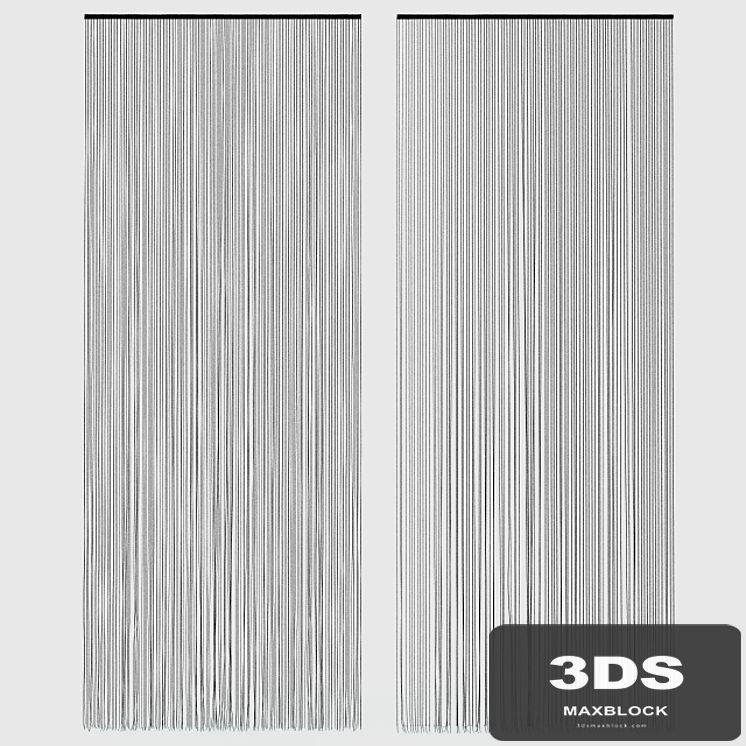 Curtains of threads. Muslin.