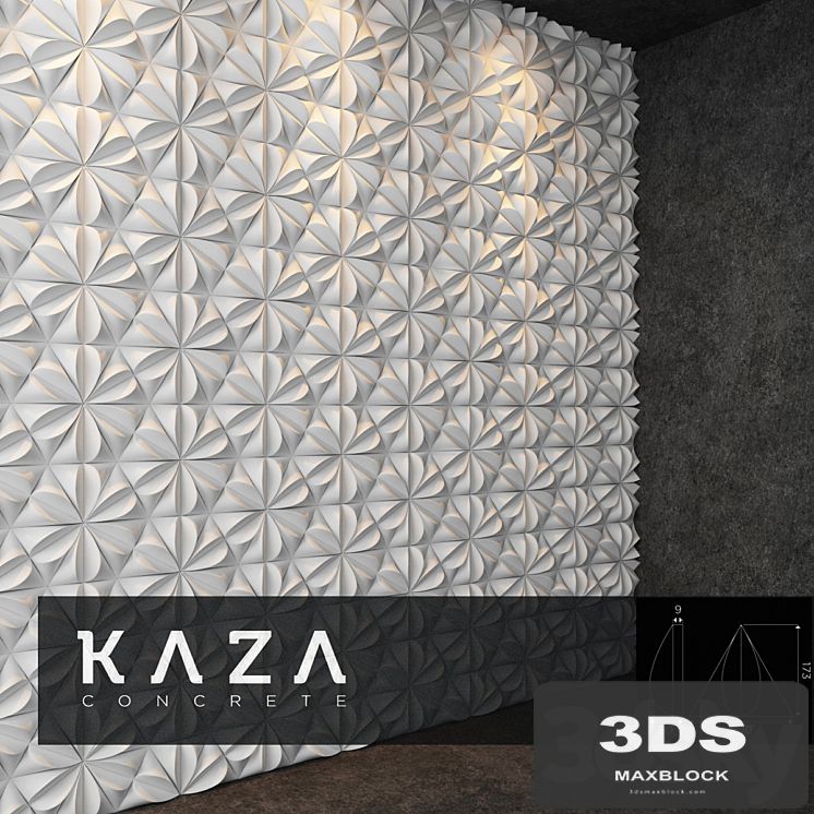 3d panel Kaza Concrete SEED
