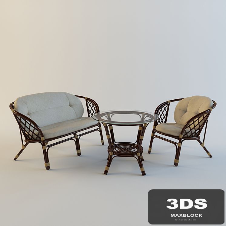 Set of rattan furniture