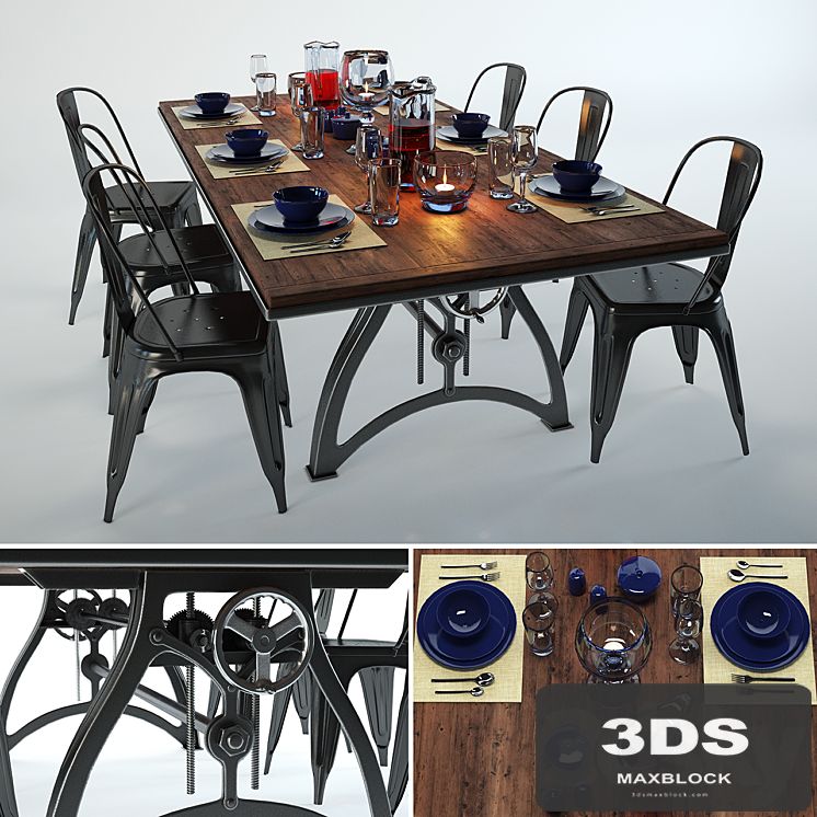 Iron dining table from IndustriaLux