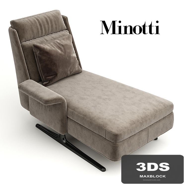 Deckchair (chair) Spencer Chaise Longue by Minotti
