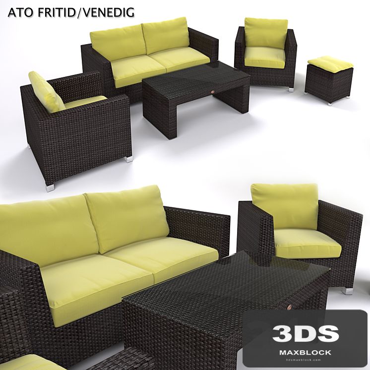ATO Venedig set of artificial rattan