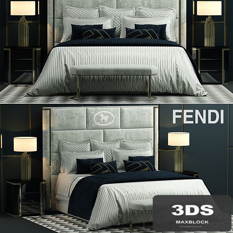 Bed fendi montgomery bed