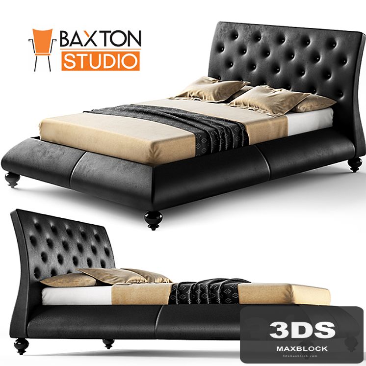 Metropolitan Wood and Leather Contemporary Queen Bed