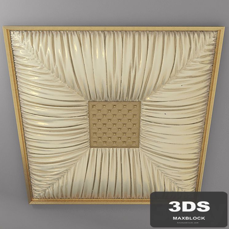 drapery fabric on the ceiling