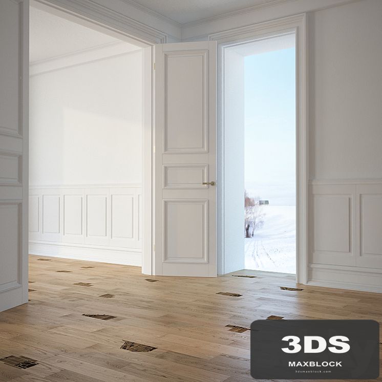 Ultrawood stucco decoration of the walls and openings